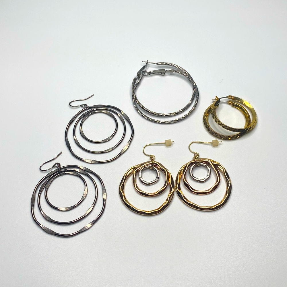 Hoop earrings lot.